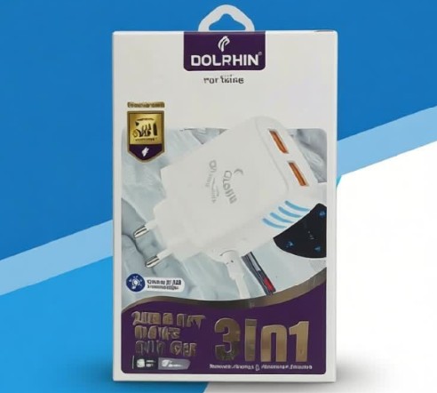 Dolphin 3 in 1 Mobile Charger Android+2USB