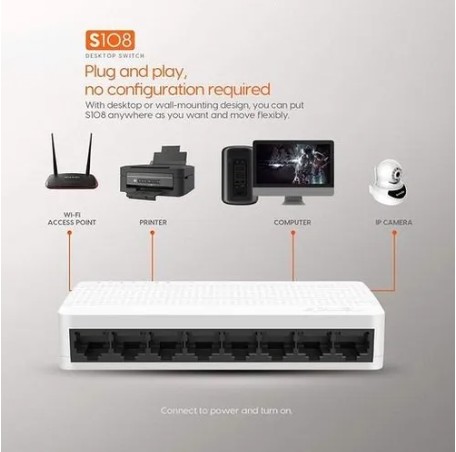 Second image of Tenda S108 8-port 10/100 MBPS Ethernet switch