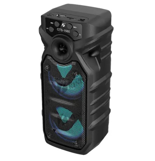 Greatnice Speaker GTS- 1560 3"x 2 ( Wireless-Bluetooth with Lightning and Extra Base) Very Loud Sound