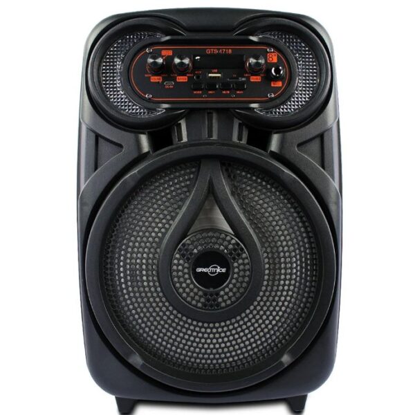 GTS-1718  8" Inch Portable Speaker -Bluetooth | USB | TF Card | FM | LED Lighting | Microphone Support