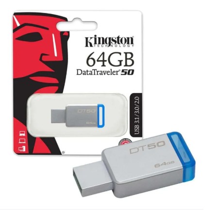 Kingston 64GB USB Flash Drive – DT50 Original (USB 3.0, Up to 110MB/s)