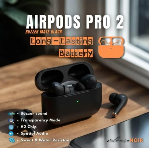 Second image of AirPods Pro 2nd Generation –White/Black Buzzer Edition