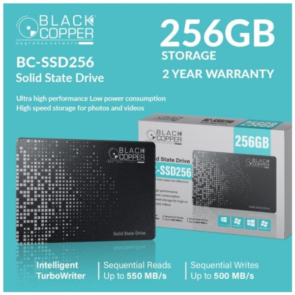 BlackCopper BC-SSD256 – 256GB Internal SATA3 Solid State Drive (SSD) 2.5 Inch