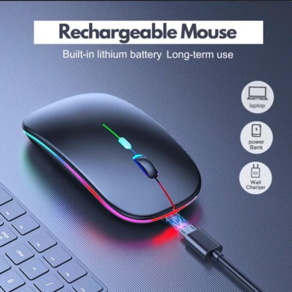 HP W10 Wireless RGB Bluetooth Rechargeable Slim Mouse in Karachi Pakistan